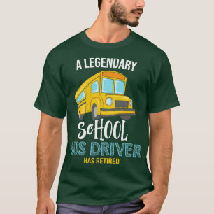 En legendarisk buss-chaufför har gått i pension t shirt