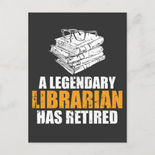 En legitim bibliotekarie har lämnat Pension 2019 Vykort
