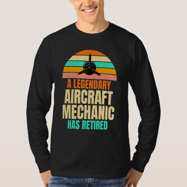 En legitim luftfartygsmekanism har dragit tillbaka t shirt (Framsida)