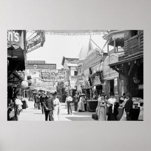 En Leisur-dag på Coney Island 1903 Poster