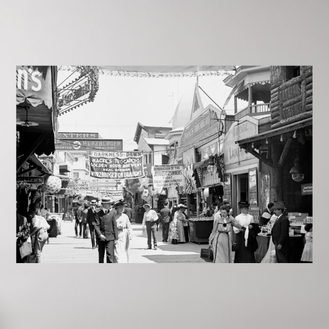 En Leisur-dag på Coney Island 1903 Poster (Framsidan)
