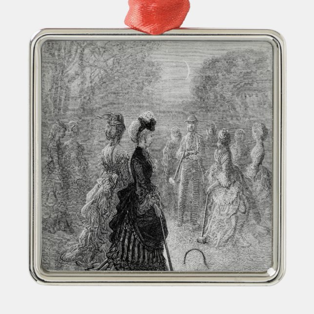 En lek av Croquet Julgransprydnad Metall (Framsidan)