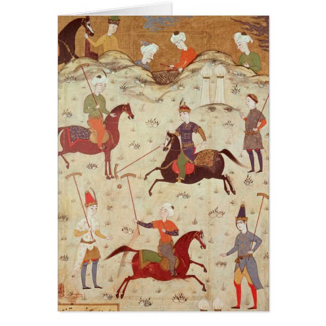 En lek av poloen hälsningskort (Framsidan)