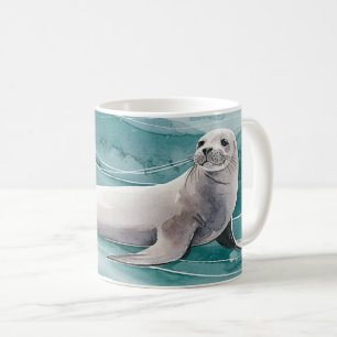 En lekande lejon havsyta kaffemugg