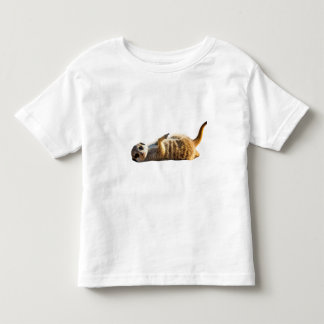 en lekfull baby meerkat rullande t shirt