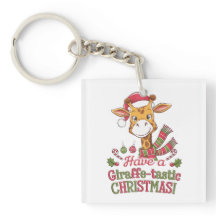 En lekfull julgiraffe