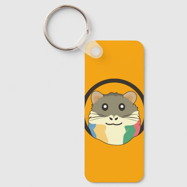En lekfull och rolig hamster nyckelring (Framsida)