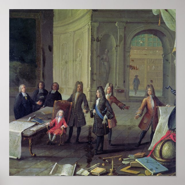 En lektion ges till Young Louis XV Poster (Framsidan)