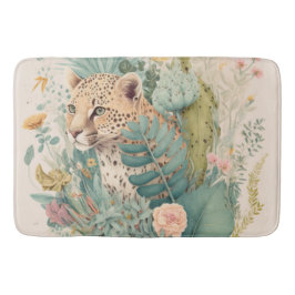 En leopard bakom bush-anpassningsbarna badrumsmatta