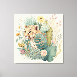 En leopard bakom bush-anpassningsbarna canvastryck