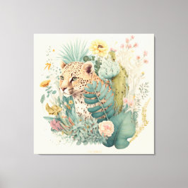 En leopard bakom bush-anpassningsbarna canvastryck
