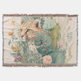 En leopard bakom bush-anpassningsbarna filt