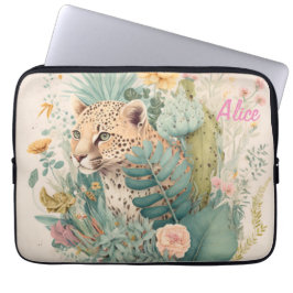 En leopard bakom bush-anpassningsbarna laptop fodral