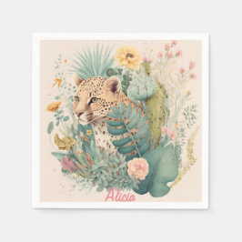 En leopard bakom bush-anpassningsbarna pappersservett