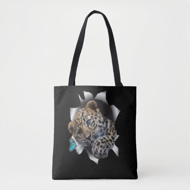 En leopard kopp & tiger Tote Bag Tygkasse (Framsida)