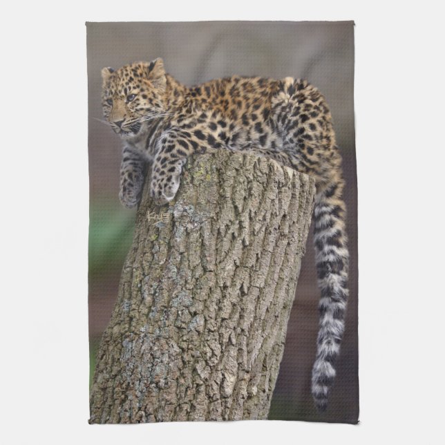 En leopardsvans kökshandduk (Vertikal)