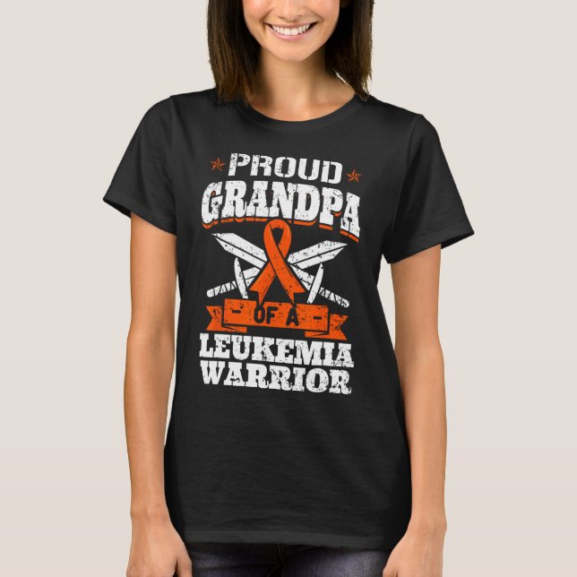 En Leukemi Warrior Abuelo Awarene, känd morfar T Shirt (Framsida)