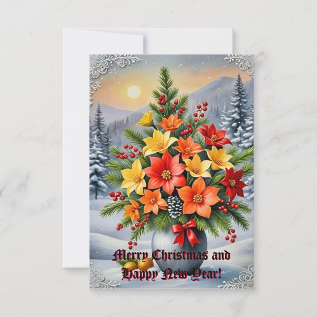 En levande blomma arrangemang inbjudningar (Framsida)