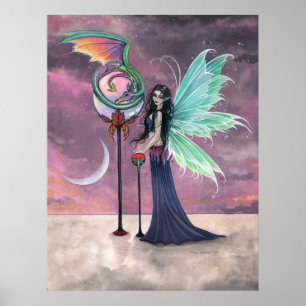En levande Dream Fairy Dragon Poster