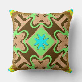 En levande, färgstark, klassisk väv med mönster-de kudde