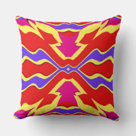 En levande, färgstark, klassisk väv med mönster-de kudde