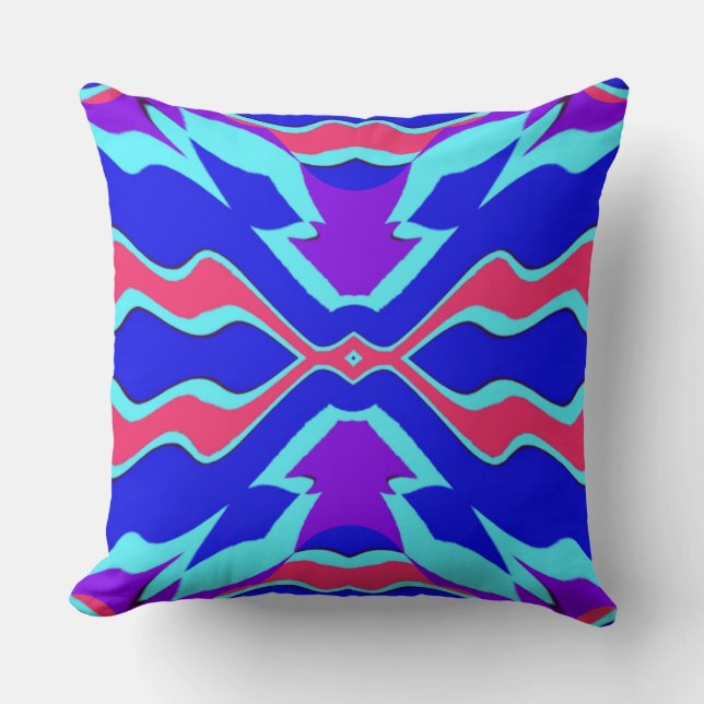 En levande, färgstark, klassisk väv med mönster-de kudde (Framsida)