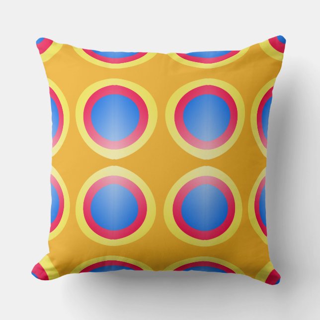 En levande, färgstark, klassisk väv med mönster-de kudde (Framsida)