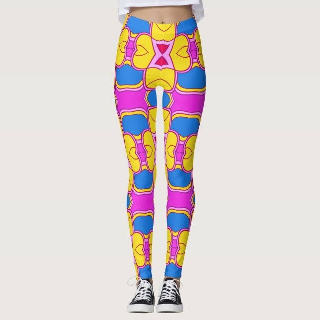 En levande flerfärgad klassiker "Ratti_Creative_Ar Leggings (Framsida)