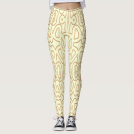 En levande gult färg "Ratti_Kreativ_Arts" Leggings