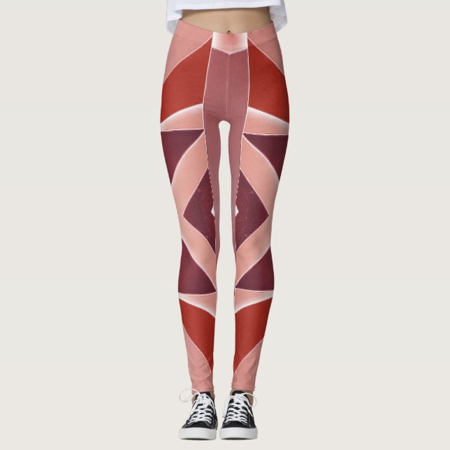 En levande multifärgad "Ratti_Kreativ_Arts" Leggin Leggings (Framsida)