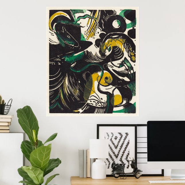 En levande vision av uttryckssättet från Franz Mar Poster (Hemmakontoret)