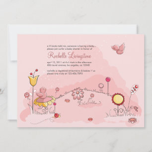 En li-l-birdy Baby Shower-inbjudan Inbjudningar