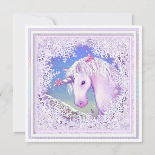 En lila paradis & snö kort (Framsida)