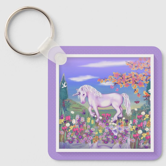 En Lila Paradise Keychain Nyckelring (Framsida)
