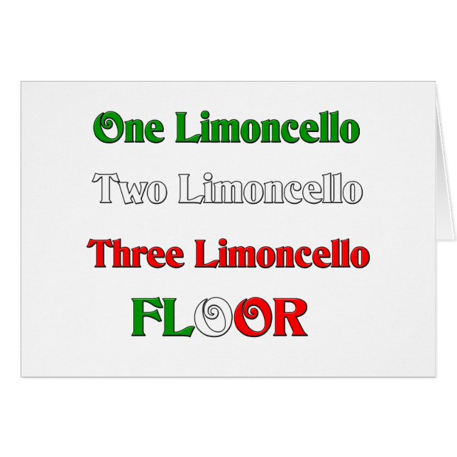 En Limoncello Hälsningskort (Framsidan Horizontal)