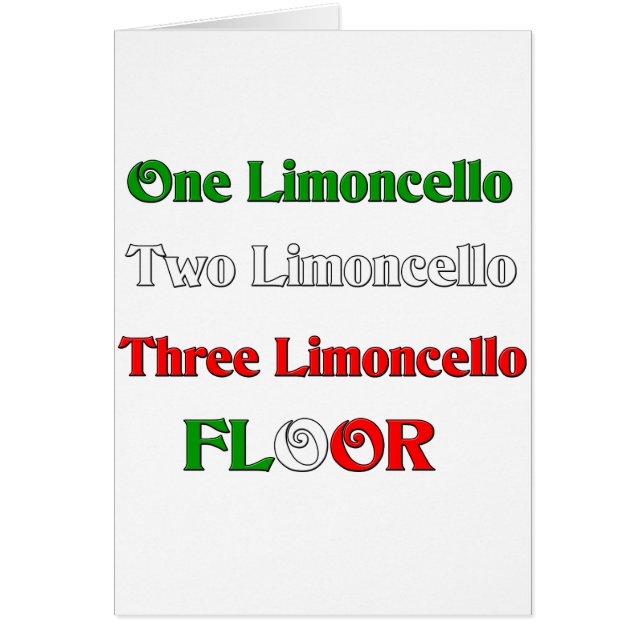 En Limoncello Hälsningskort (Framsidan)
