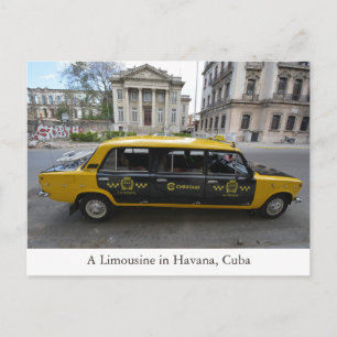 En Limousinbil i Havanna (Habana) Kuba Vykort