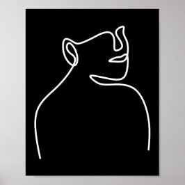 En linjär digital konst poster