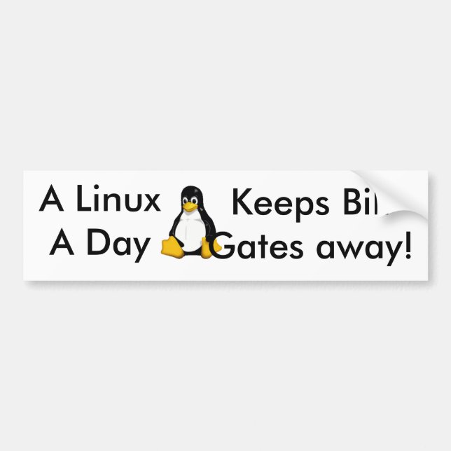 En Linux om dagen… Bildekal (Framsidan)