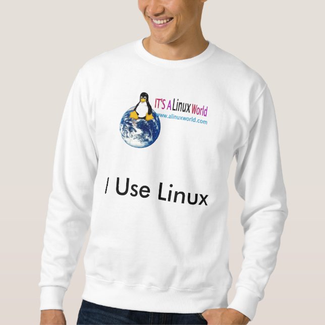 En Linux-värld. Långärmad Tröja (Framsida)