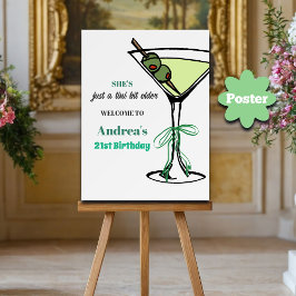 En lite äldre 21-årsfest välkommen poster