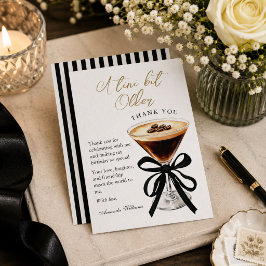 En lite äldre Espresso Martini Födelsedags Tack Kort