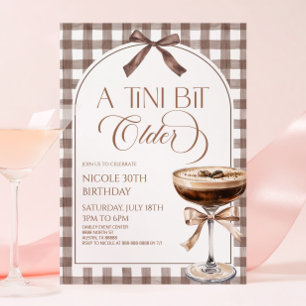 En lite äldre espressomartini-födelsedagsfest inbjudningar