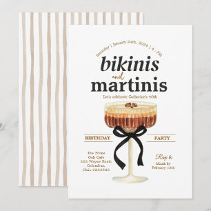En lite äldre fest Espresso Martini tema Inbjudningar