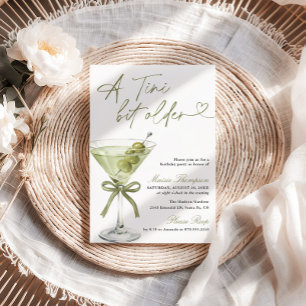 En lite äldre födelsedagsfest Olivemartini Inbjudningar