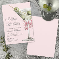 En lite äldre rosa rosett martini födelsedagsfest