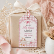 En lite dum gås Pink Cottagecore Baby Shower