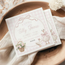 En lite dum gås rosa blomsterbåge baby shower