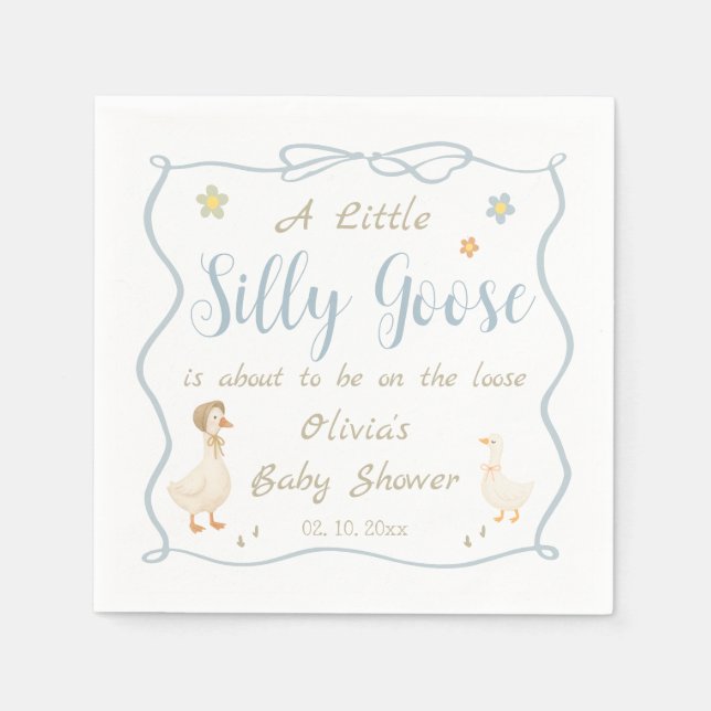 En lite dum gåunge-babyshower  pappersservett (Framsidan)