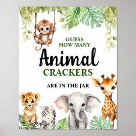 En lite vild en baby shower poster